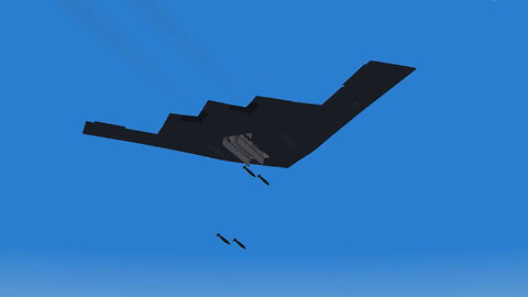 B-2 Bomber drop bomb