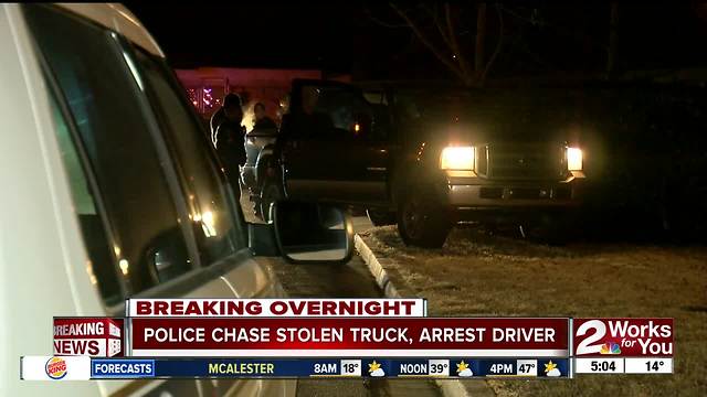 Driver arrested after leading police on chase in stolen truck