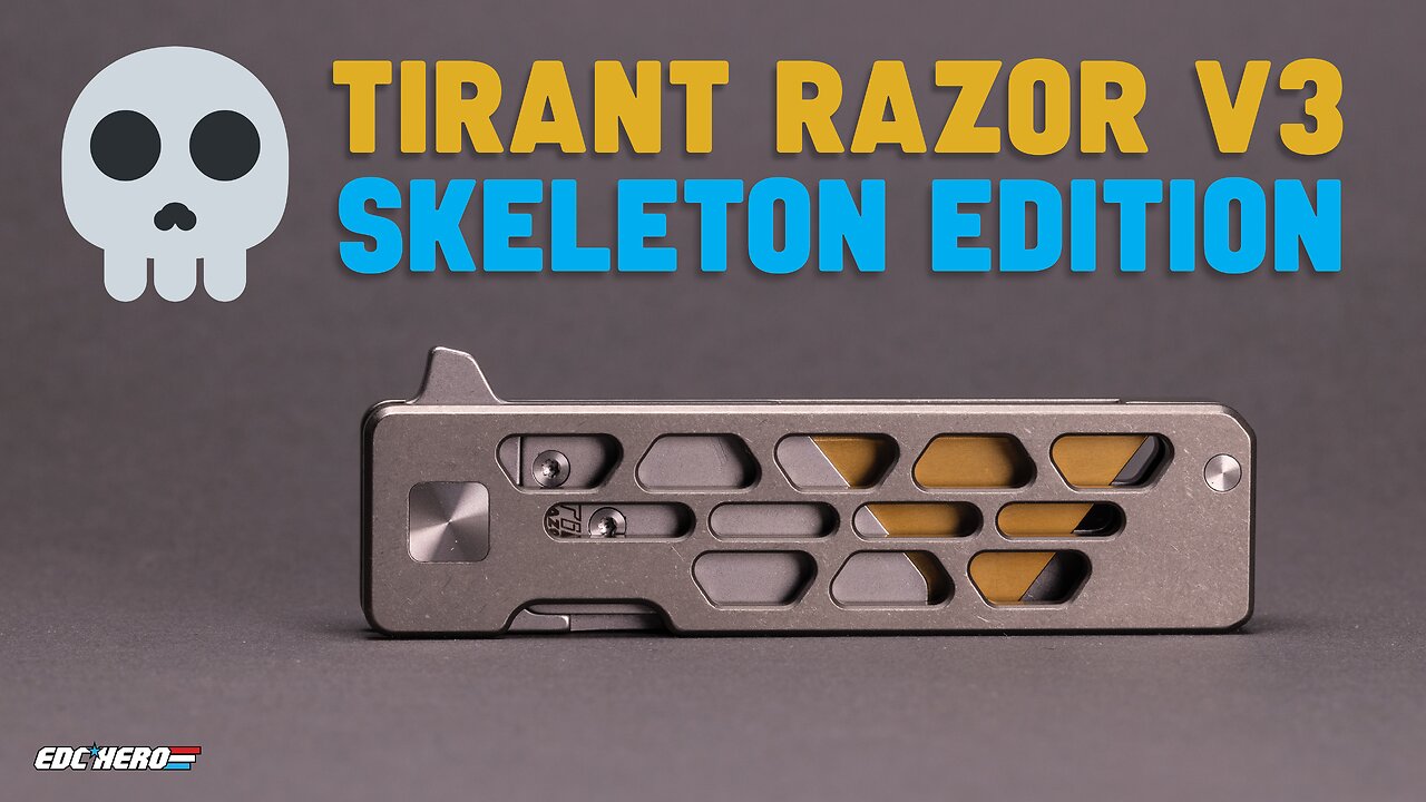 Exceed Designs TiRant Razor V3 Skeleton Edition Titanium Utility Flipper Knife