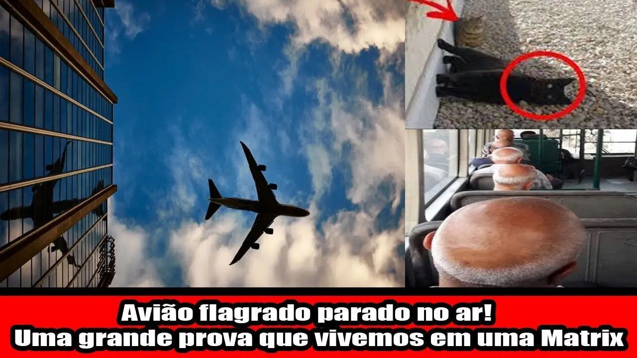 Avião flagrado parado no ar! Uma grande prova que vivemos em uma Matrix.