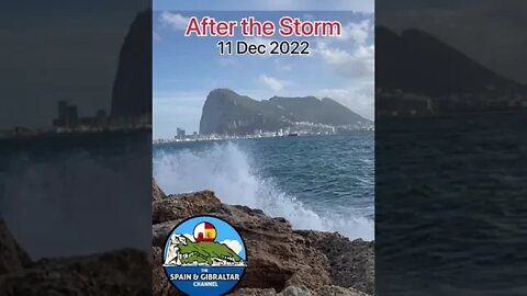 Wave Crashes on Shore Overlooking Gibraltar #shorts