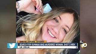 Search for gunman who murdered woman, shot 3 men