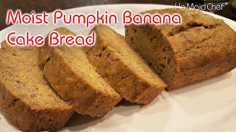 Moist Pumpkin Banana Cake Bread || Dining In With Danielle