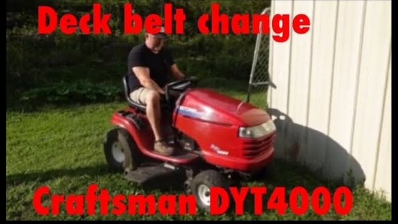 How to change the deck belt on a Craftsman DYT4000 mower