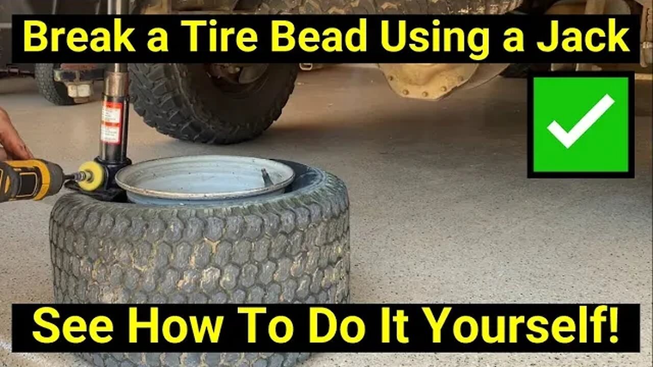 ✅ Break the Bead On a Tire Using Just a Bottle Jack