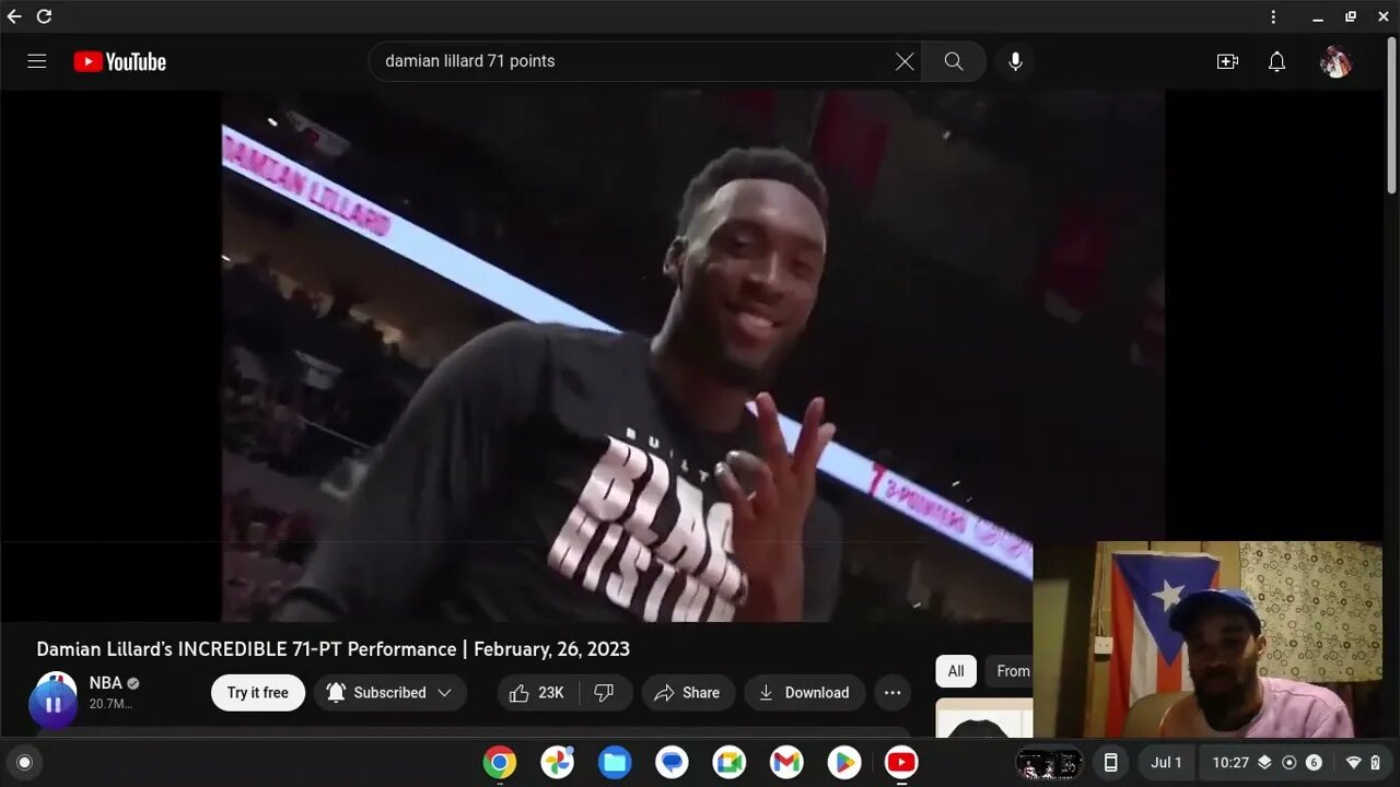 TRIBUTE TO DAME 71PTS !!!HIGHLIGHTS