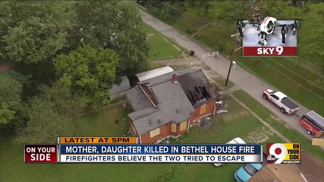 Mother, daughter killed in Bethel, Ohio house fire