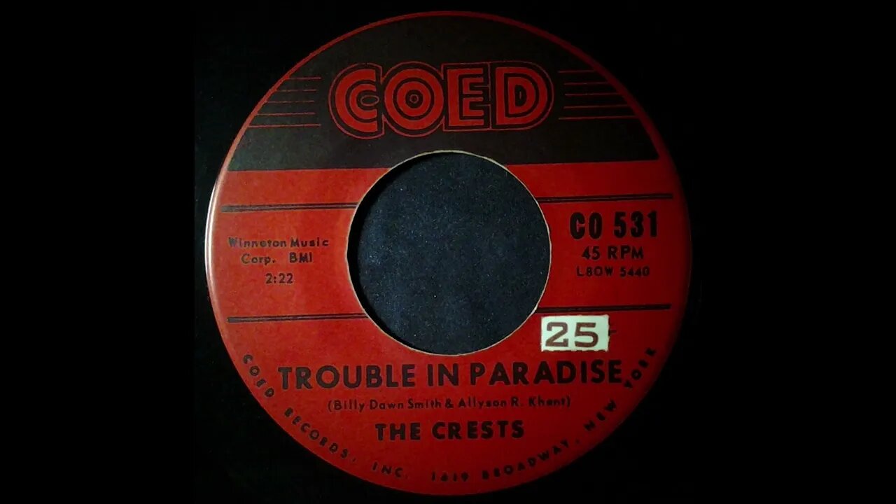 The Crests – Trouble In Paradise