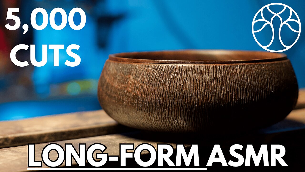 Woodturning Modern Art | 5,000+ Cuts for the perfect texture | Woodcarving ASMR