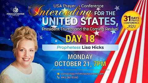 31 Days USA Prayer For President Trump: Day 18 // Prophetess Lisa Hicks