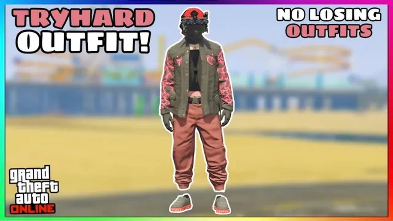 Easy Red Joggers Invisible Torso Glitch Tryhard Modded Outfit (No Transfer) (GTA Online)