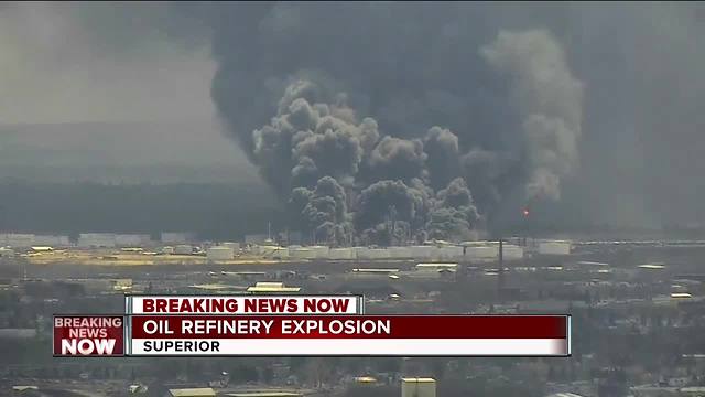 Explosion rocks Superior, Wisconsin refinery; fire chief says at least 11 people hurt