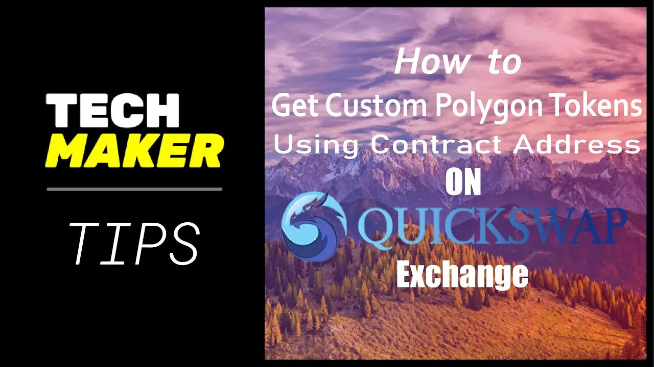 Techmaker TIps | How to get custom polygon tokens from a contract address