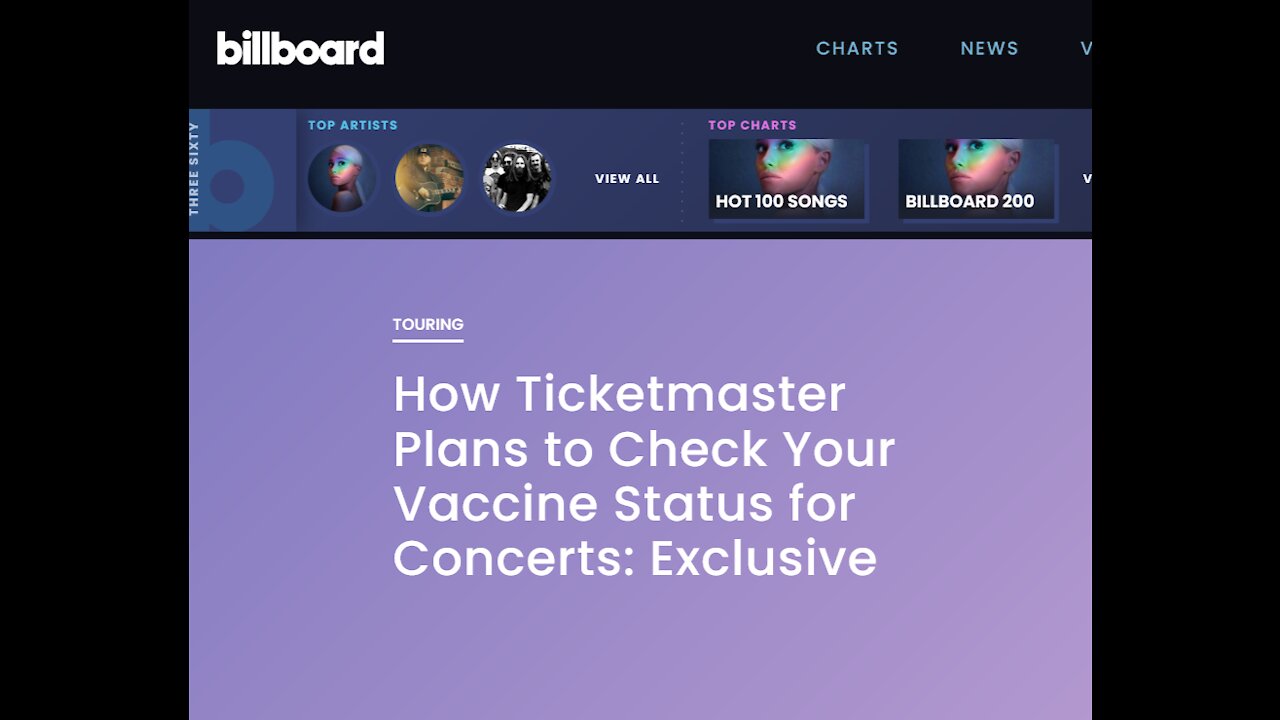 TicketMaster Wants You To Have A Covid19 Vaccine Or A Covid19 Test "Health Pass" 🚫💉😷