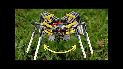 Making a Giant LEGO Technic Spider and Testing Its Mobility