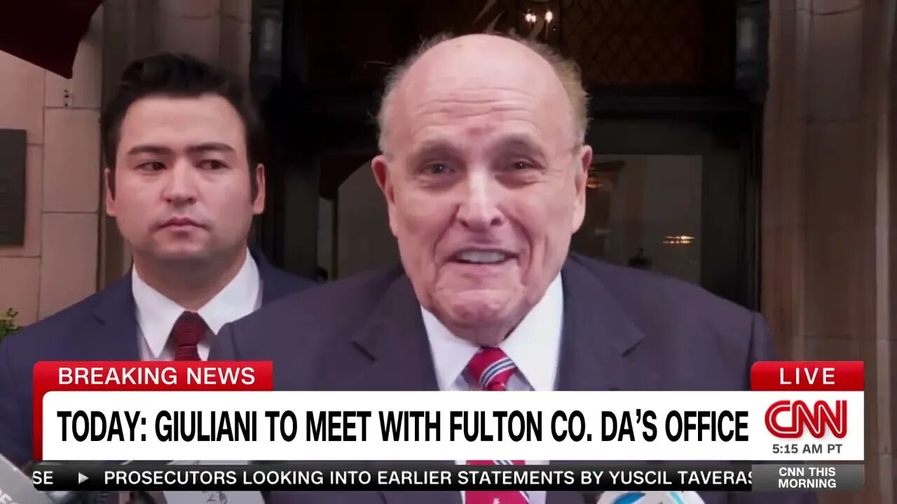 JUST IN: A defiant Rudy Giuliani turns himself in to the Fulton County jail.