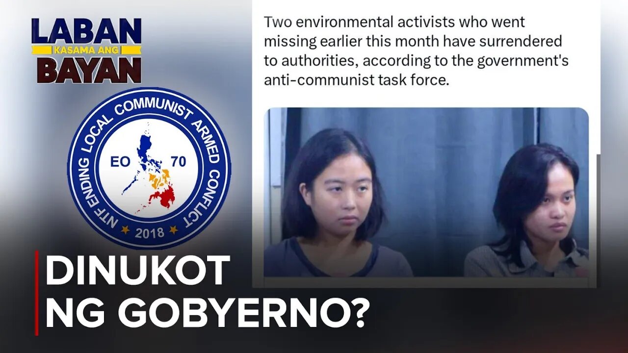 NTF-ELCAC, pinabulaanang dinukot ng pwersa ng gobyerno ang 2 estudyanteng aktibista