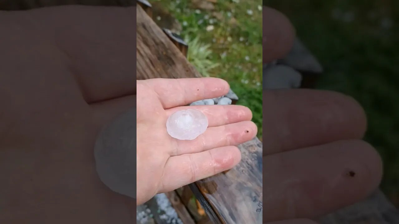 TORNADO SIREN WAILING: Massive hail storm aftermath