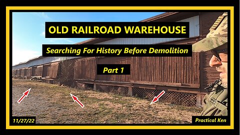 Old Railroad Warehouse - Metal Detecting - Part 1 - Searching For History Before Demolition