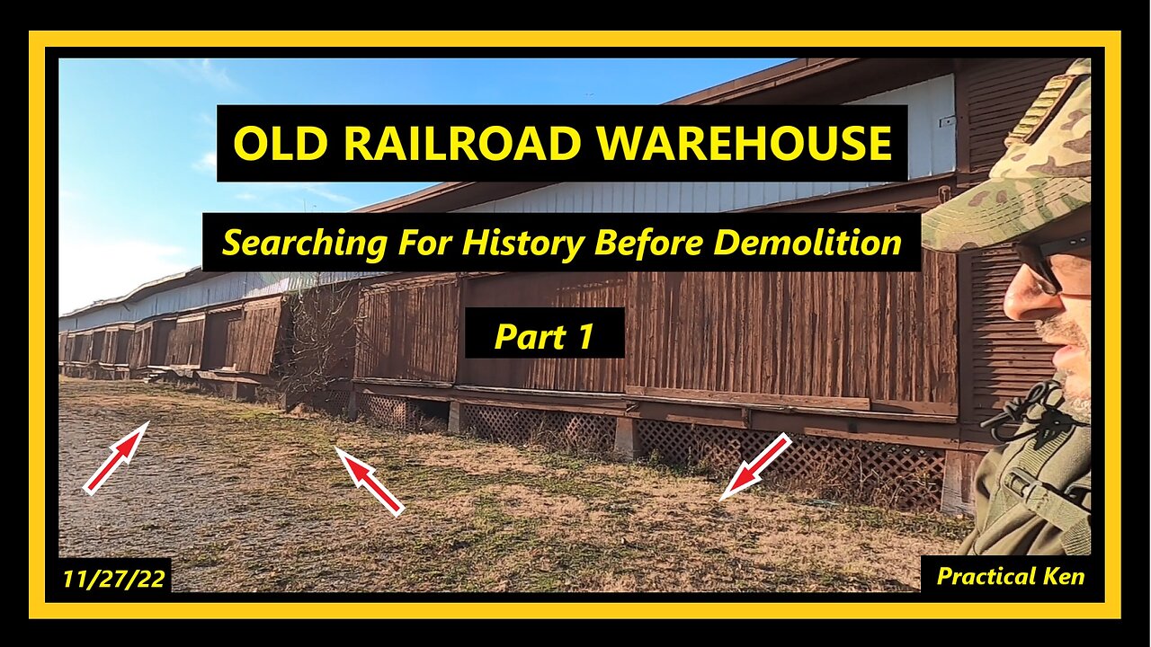 Old Railroad Warehouse - Metal Detecting - Part 1 - Searching For History Before Demolition