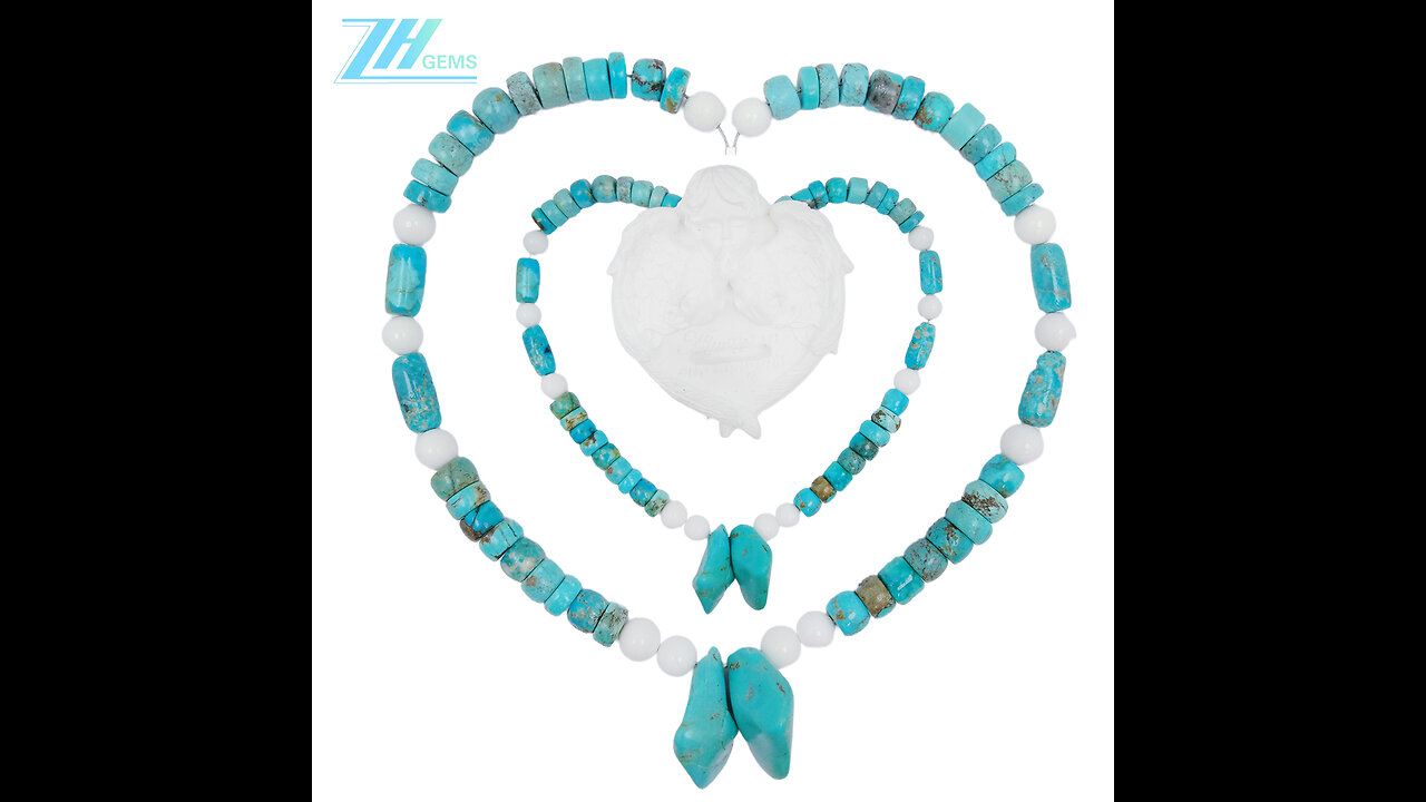 49g Natrual Turquoise Tridacna 16inch Simple atmosphere necklace for Gift summer