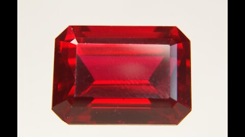 Czochralski Pulled Ruby Octagon Emerald Cut