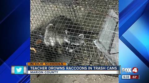 School investigates report that teacher drowned raccoons