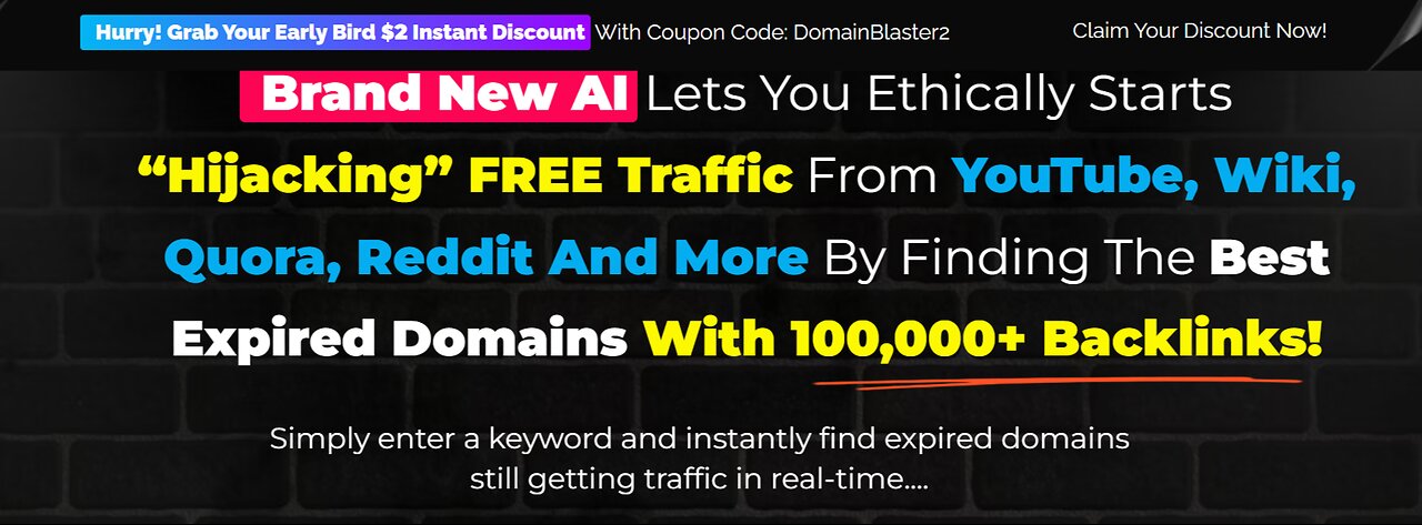 Domain Blaster Summary: AI-powered Tool that Finds valuable expired domains & clone Them with a URL