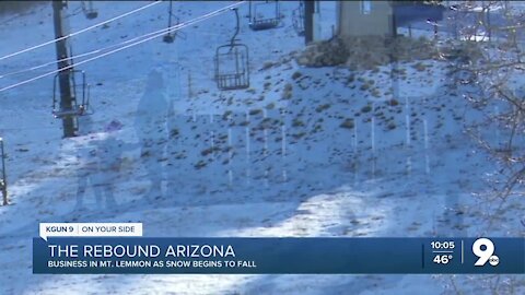 Mount Lemmon welcomes visitors enjoying the cold weather