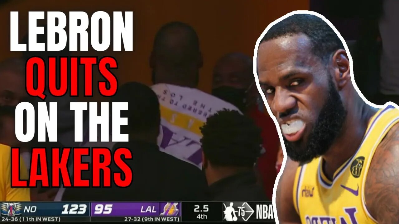 LeBron James Leaves Game Early In BLOWOUT Loss To Pelicans, Quits On Lakers AGAIN!