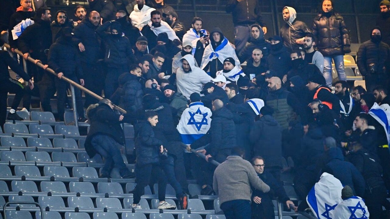 Israeli Fans ATTACK French Fans during France vs Israel Nations League Match