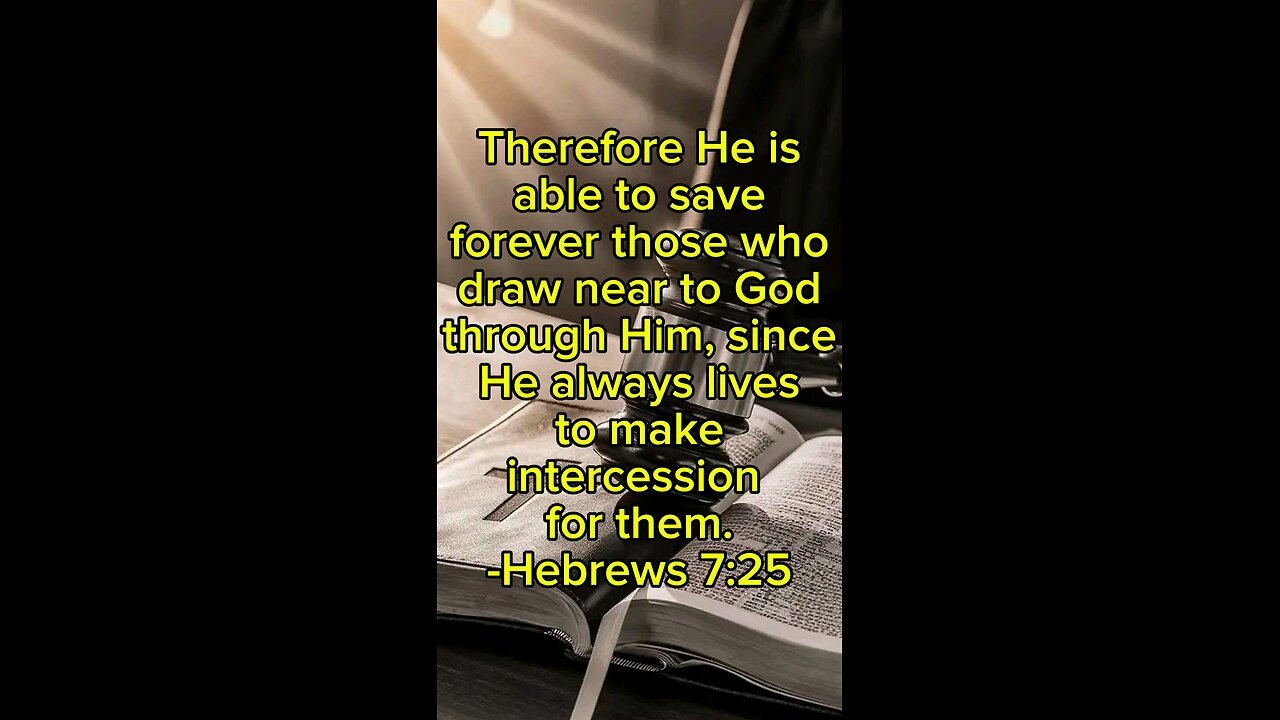 Verse of The Day: Hebrews 7:25