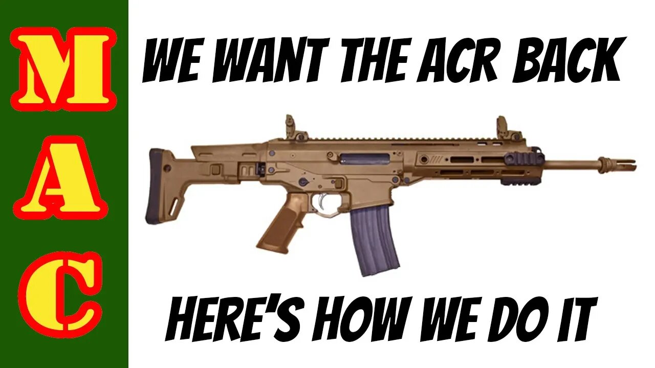 Let's get the Bushmaster ACR back! Franklin Armory can do this!