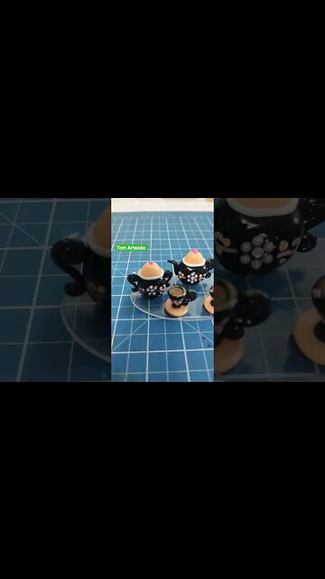 Jogo de Chá em Biscuit. #shorts