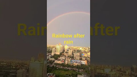 Rainbow after rain ..and this just happened 🌈 #rainbow #shortsvideo #trendingvideo #shorts