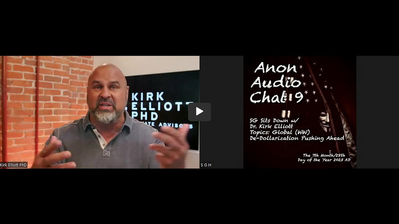 (7/28/2023) | SG Sits Down w/ Kirk Elliott to Discuss "De-Dollarization"/Multipolar Financial World