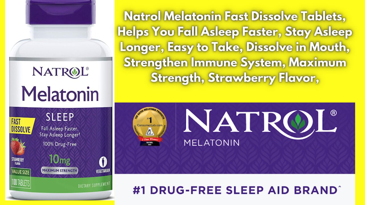 Natrol Melatonin Fast Dissolve Tablets | Helps You Fall Asleep Faster