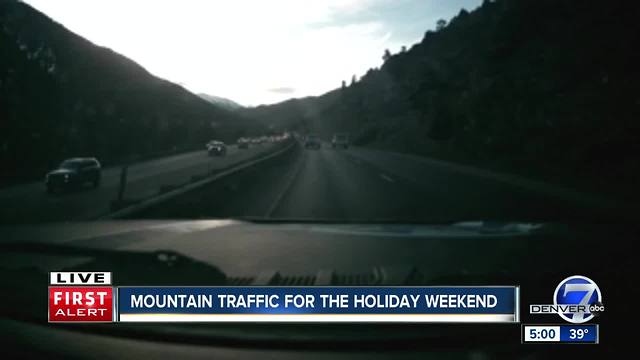 Mountain traffic for the holiday weekend