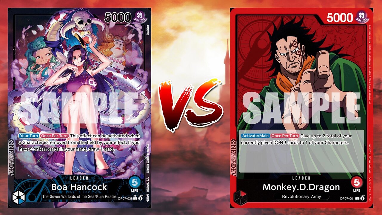 One Piece TCG Boa Hancock VS Vinsmoke Reiju And Monkey D Dragon!!