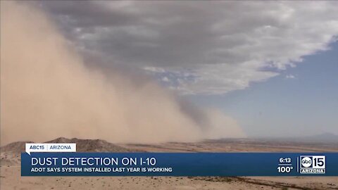 Reviewing a dust detection system put in along the I-10 last year