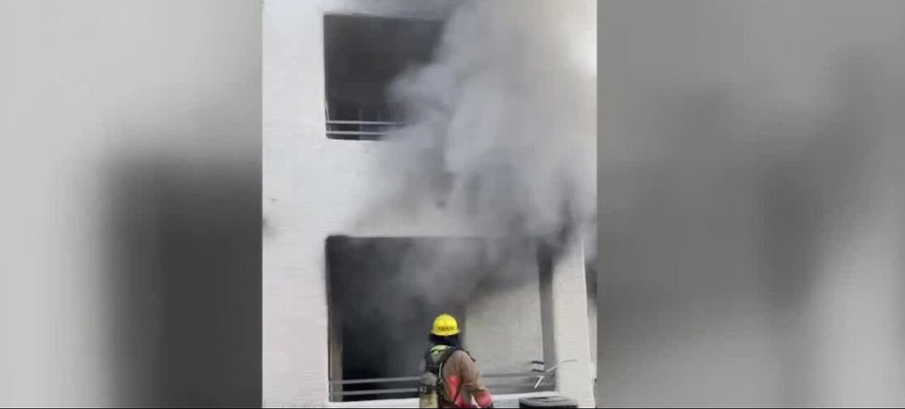 3 people injured in NLV fire