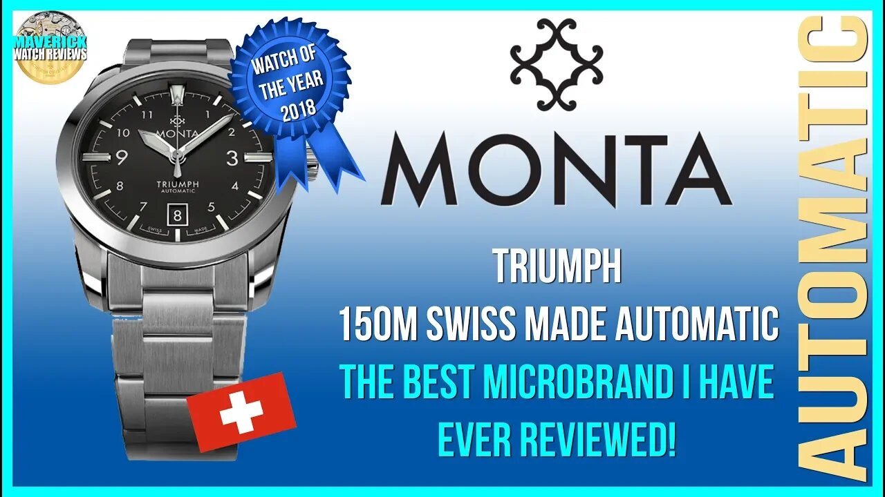 The Best Microbrand I've Ever Reviewed And WOTY 2018! | Monta Triumph 150m Swiss Auto Unbox & Review