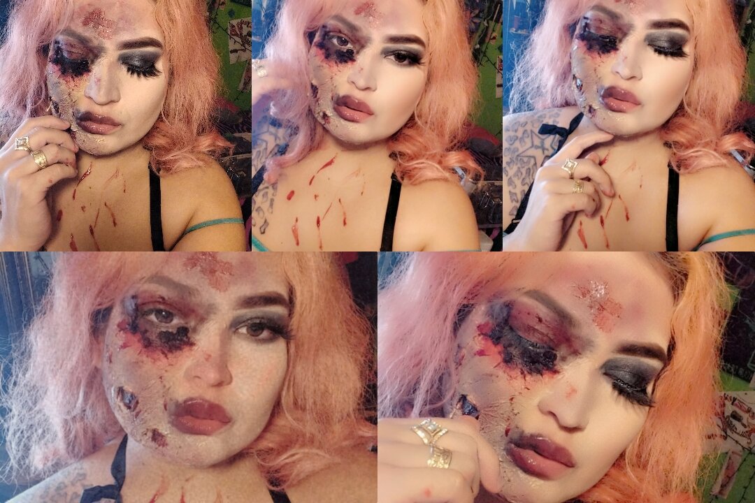 half zombie and half glam makeuptutorial