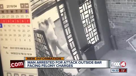 Man arrested for sucker punching another man outside bar facing felony charges