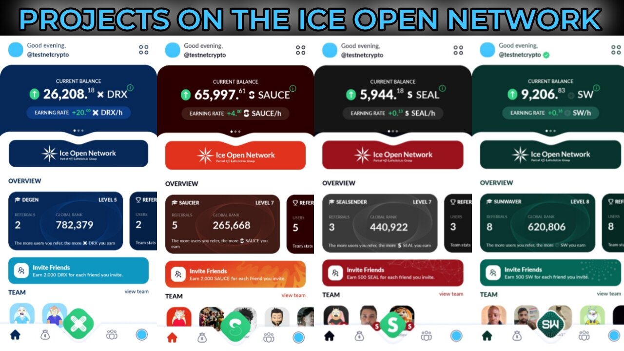 DoctorX | Sunwaves | CallFluent | Sauces | SealSend | 5 Projects On The Ice Open Network | #ION