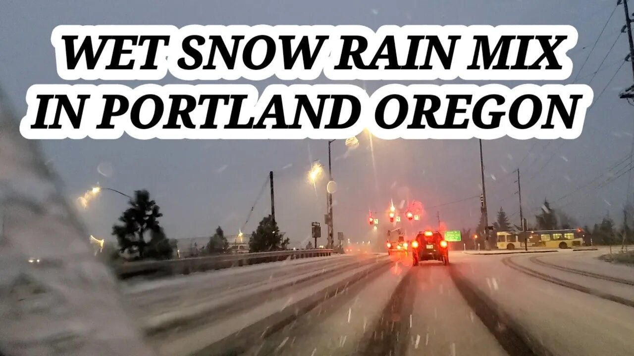 Filipina in USA/ WET SNOW RAIN MIX IN PORTLAND, OREGON/ DRIVING HOME FROM WORK