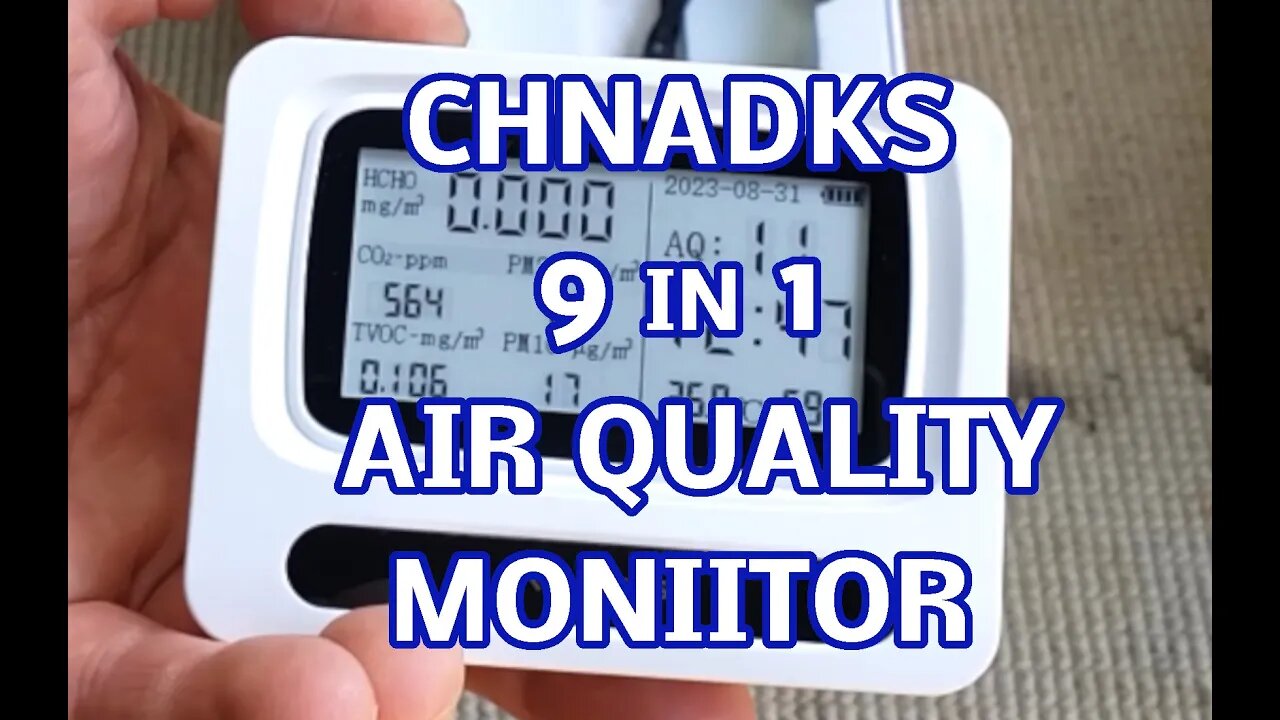 CHNADKS portable 9 in 1 Air Quality Monitor