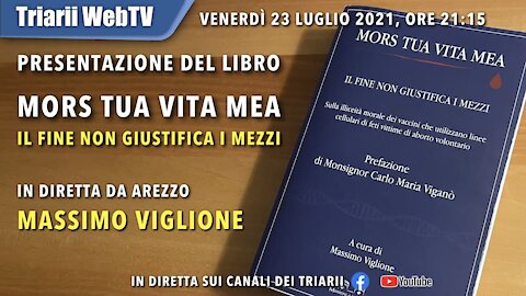 PRESENTAZIONE DEL LIBRO MORS TUA VITA MEA, IN DIRETTA DA AREZZO