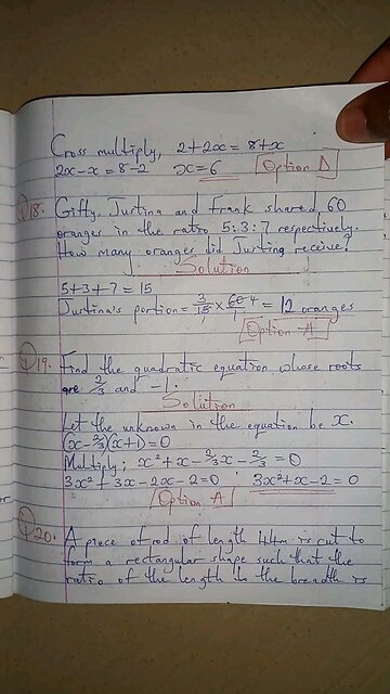 #WASSCE#2024#MATHS#OBJECTIVE#QUESTIONS#20#TO#40 #CORRECT#SOLUTIONS#ONLY#BY#HEROINEC😊✅️👌