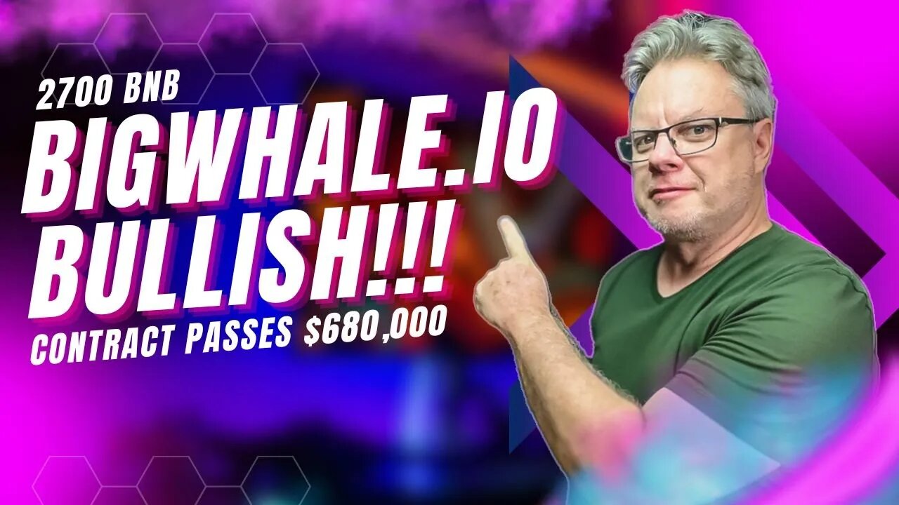 BigWhale.io Update - 0.8-2% Daily - $680,000 in the Contract!!!